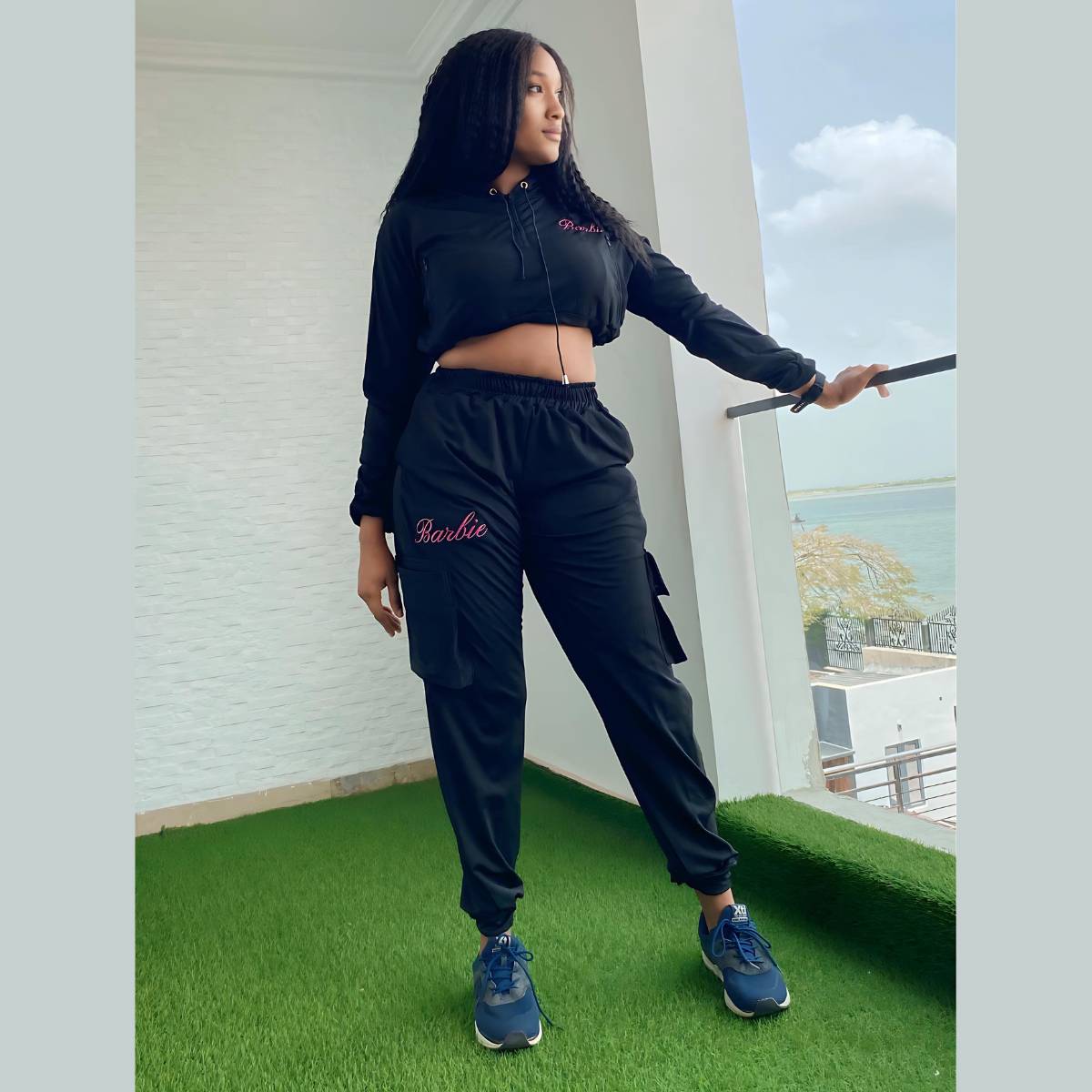 Black ''Bad Barbie'' Hoodies Set