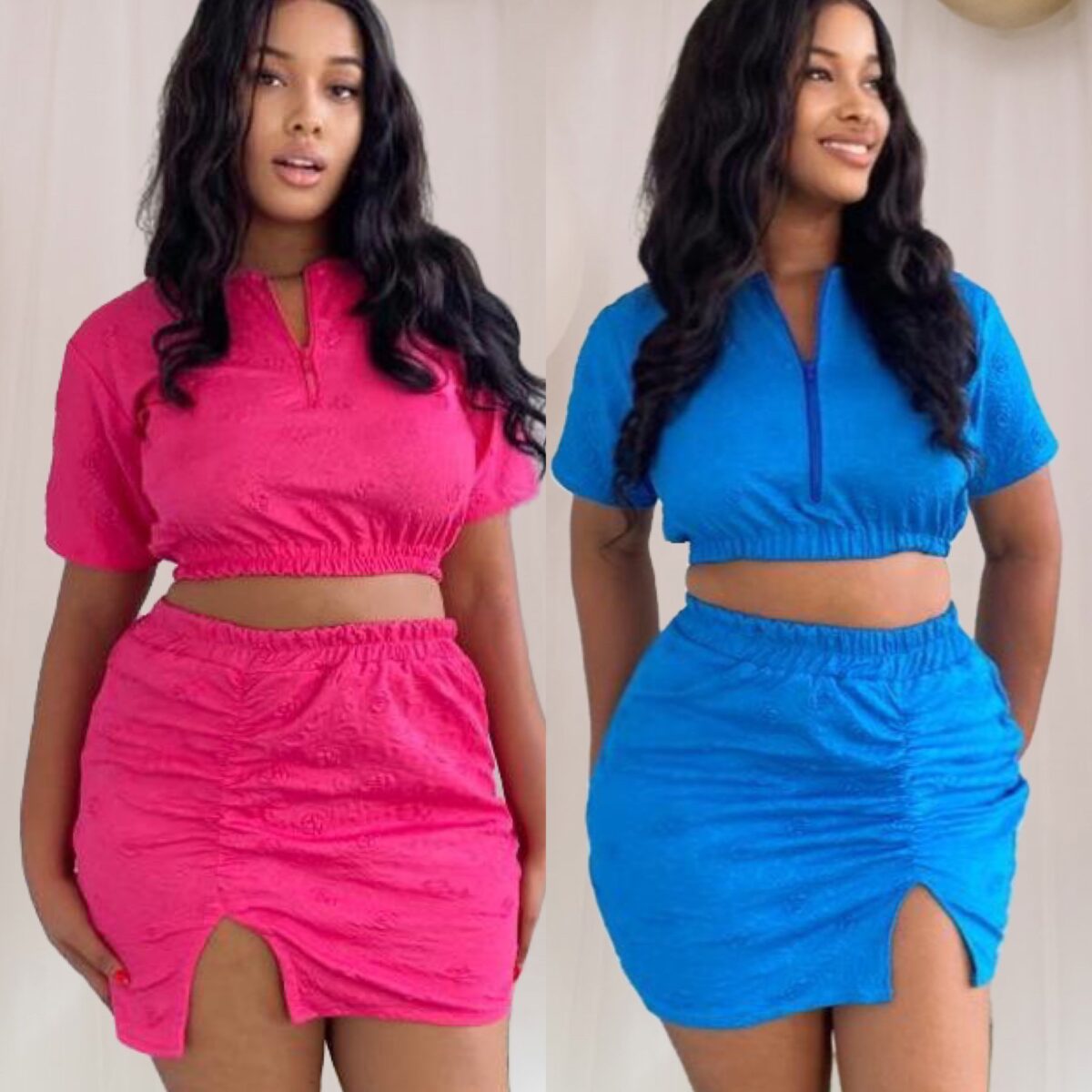 Rose Embossed 2 Piece Set