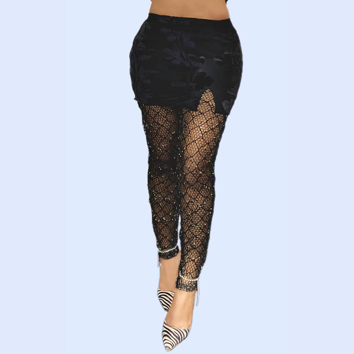Party Girl Velvet Miniskirt With Net