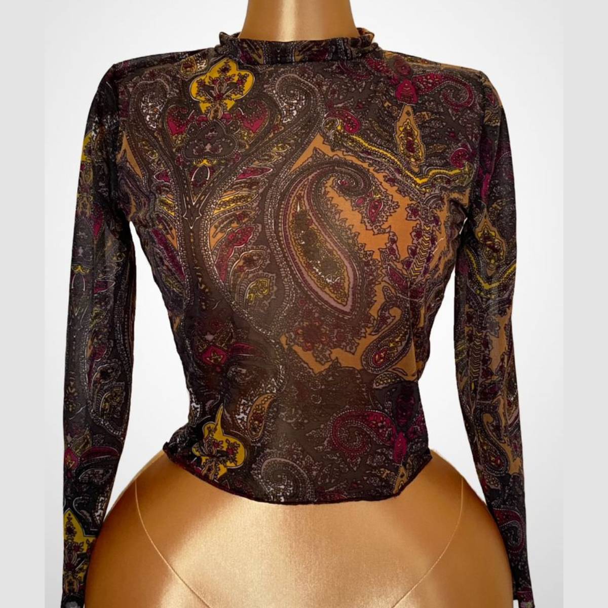 LUXURY SHEER MESH CROP TOP